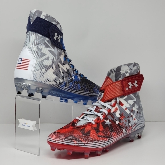 Under Armour Highlight MC LE USA Football Cleats 3026340-100 Men\'s Size 12.5 New main image 8